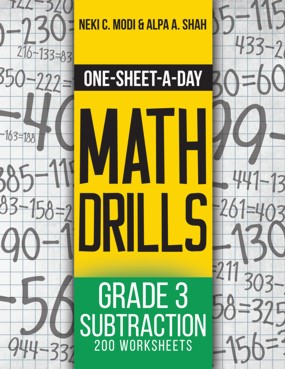 One-Sheet-A-Day Math Drills: Grade 3 Subtraction - 200 Worksheets v6